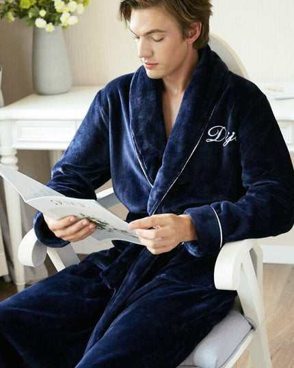 Luxurious Coral Fleece Flannel Robe for Ultimate Comfort