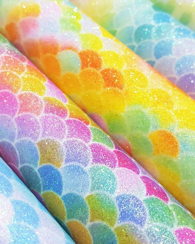 Sparkling Mermaid Glitter Fabric for Enchanting DIY Creations!