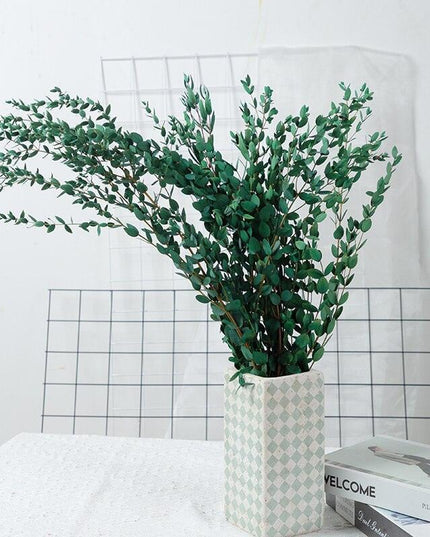 Charming Dried Eucalyptus Millet Leaf Arrangement: A Stylish Home Decor Essential