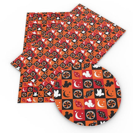 Mickey Mouse Halloween Faux Leather Craft Sheets - Create Spooktacular DIY Projects