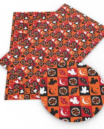 Mickey Mouse Halloween Faux Leather Craft Sheets - Create Spooktacular DIY Projects