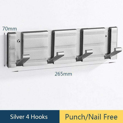 Stylish Grey Aluminum Wall Hooks for Modern Home Organization