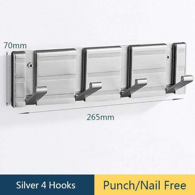 Stylish Grey Aluminum Wall Hooks for Modern Home Organization