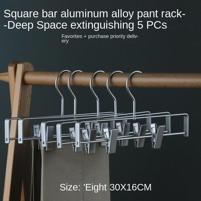 Aluminum Clothes Hanger Storage Solution for Men's Closet