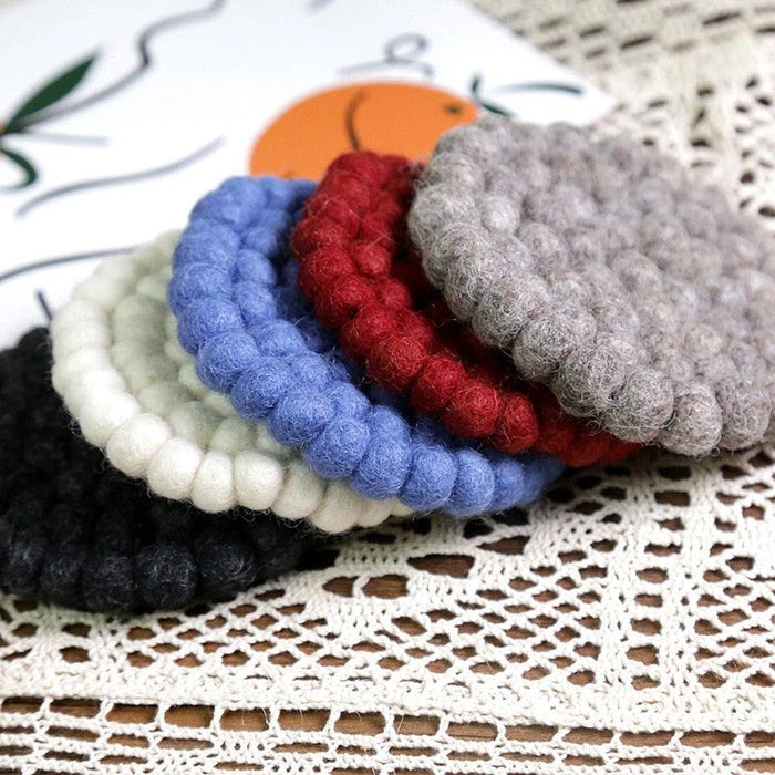 Elegant Wool Felt Coasters - Stylish Surface Protection Solution