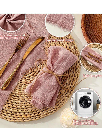 Elegant Holiday Linen Blend Napkins - 50 Pack for Festive Gatherings