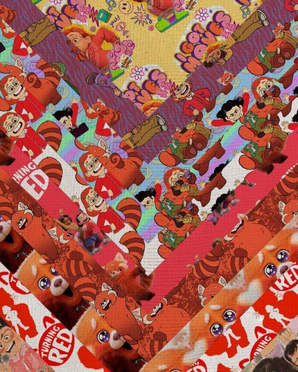 Cartoon-Inspired Faux Leather Crafting Sheet for Creative DIY Projects