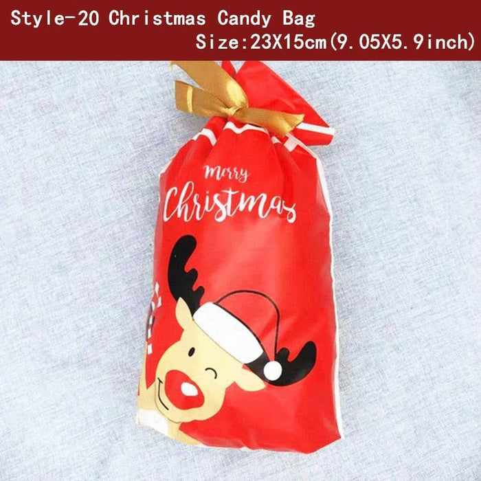 Santa's Joyful Holiday Candy Gift Bag Collection - Set of 5