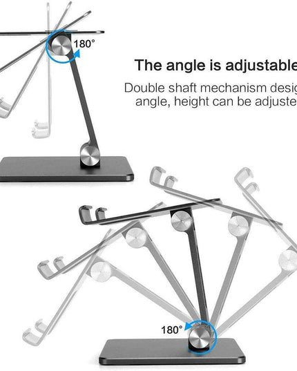 Adjustable Ergonomic Metal Stand for Phones and Tablets - Optimize Your Device Interaction