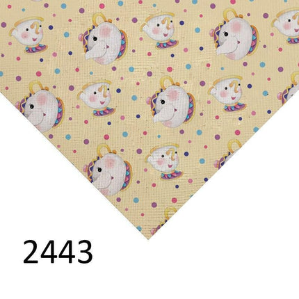 Enchanting Beauty and the Beast Themed Faux Leather Crafting Sheet - High-Quality Material for Imaginative Projects