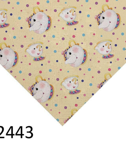 Enchanting Beauty and the Beast Themed Faux Leather Crafting Sheet - High-Quality Material for Imaginative Projects