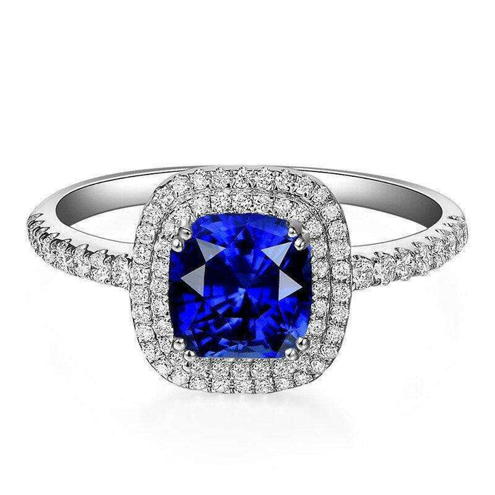 Gothic Elegance: Stunning Sapphire Ring with European and American Flair