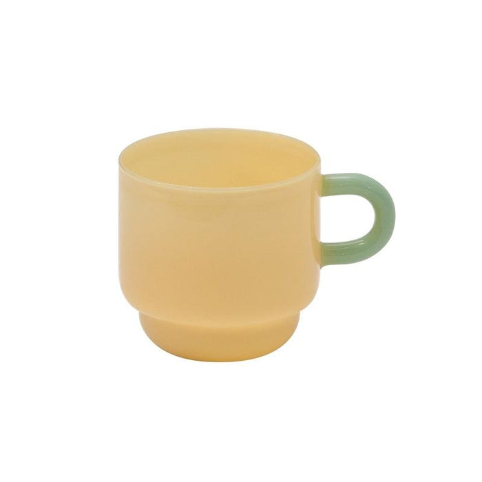 Vintage Jade Glass Mug with Heat-Resistant Design - Elegant 8oz Tea & Coffee Cup