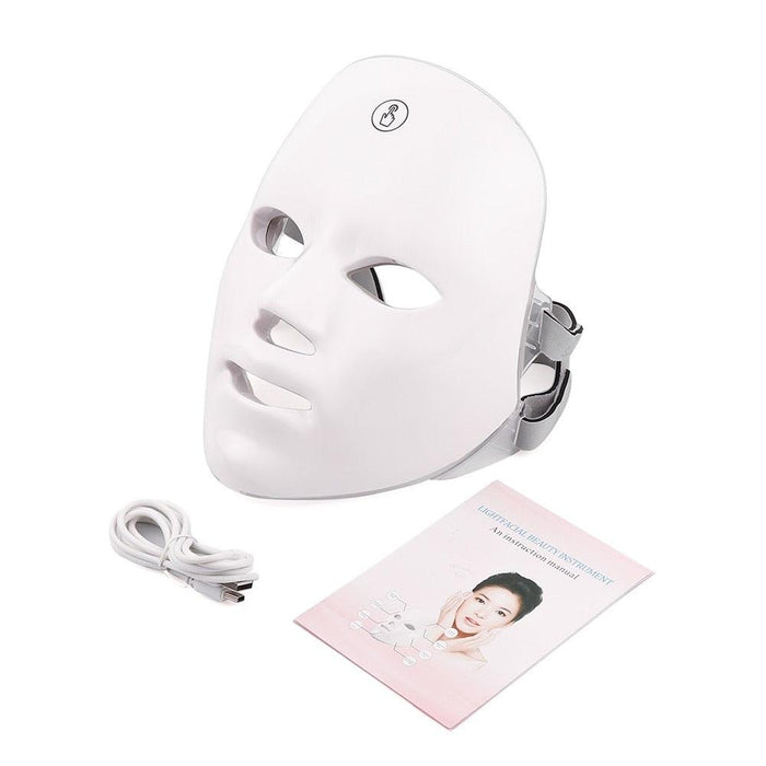 7-Spectrum LED Light Therapy Mask for Skin Revitalization and Acne Clearing