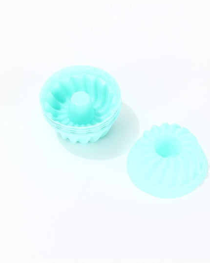 6-Pack Non-Stick Silicone Round Baking Molds for Cupcakes and Muffins