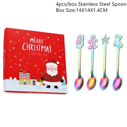 Festive Joy Stainless Steel Cutlery Set - Delightful Tableware for Holiday Celebrations