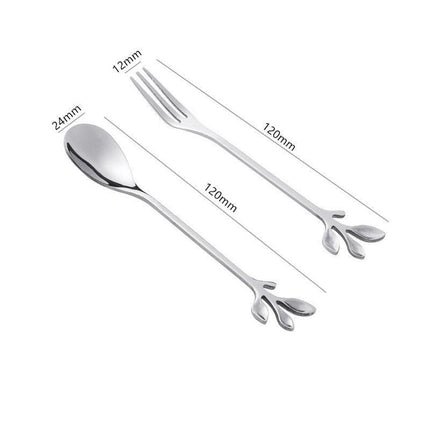 Santa's Joyful Holiday Silverware Duo - Cheerful Spoon and Fork Set for Festive Feasts