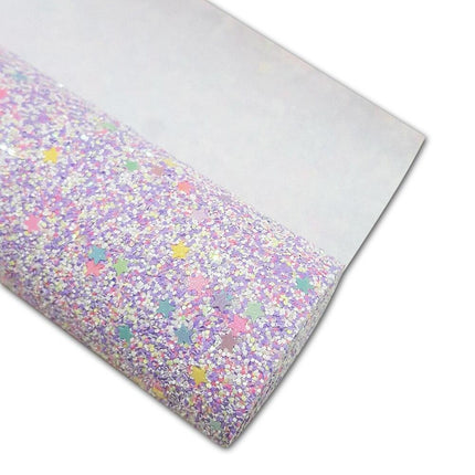 Sparkling Purple Chunky Glitter Fabric Roll - Must-Have for Creative DIY Projects