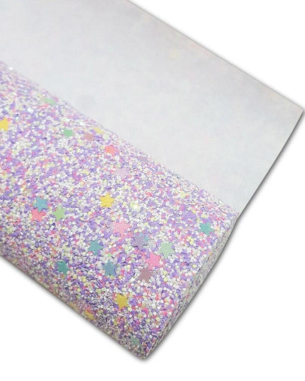 Sparkling Purple Chunky Glitter Fabric Roll - Must-Have for Creative DIY Projects