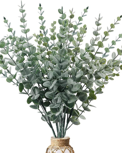 Elegant Faux Eucalyptus Greenery Stems for Modern Home Styling