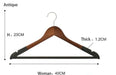 Elegant Velvet-Lined Wood Hangers - Set of 5 or 10 for Premium Closet Organization
