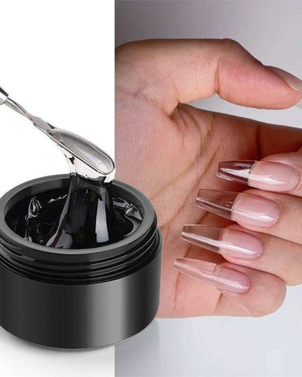 At-Home Salon Nail Extension Kit – Milky White UV Builder Gel for Professional Results