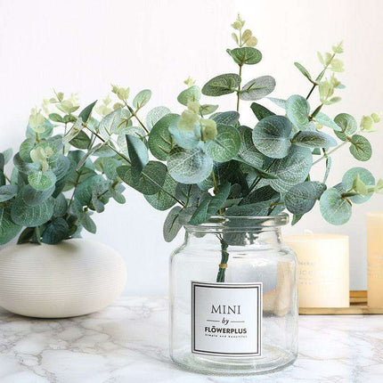 Chic Faux Eucalyptus Leaf Arrangement - Set of 10 for Stylish Home Accents