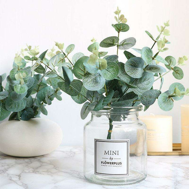 Chic Faux Eucalyptus Leaf Arrangement - Set of 10 for Stylish Home Accents