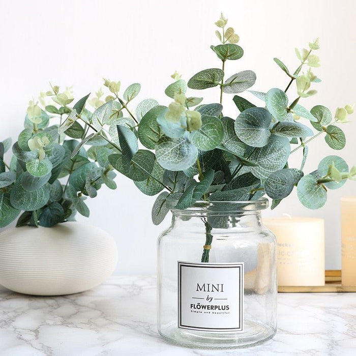 Chic Faux Eucalyptus Leaf Arrangement - Set of 10 for Stylish Home Accents