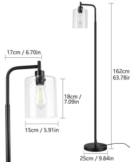 Elegant Nordic Gold and Black LED Floor Lamp - Modern Lighting for Your Home