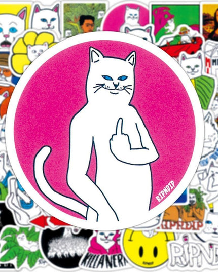 Whimsical Cat Character Sticker Collection for Fun Personalization