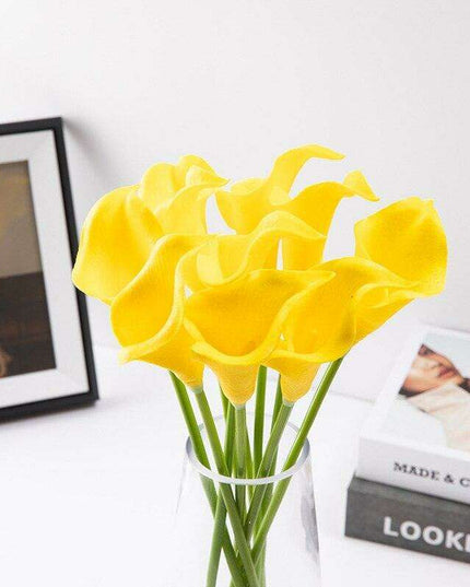 Lifelike Premium PU Calla Lily Artificial Flowers for Sophisticated Home Decor