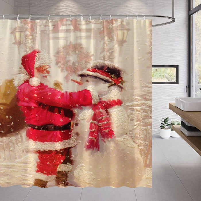 Festive Christmas Shower Curtain Ensemble