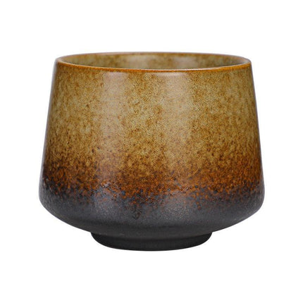 Artisan European Nature-Inspired Tea Cup Set with Unique Kiln-Fired Glazing