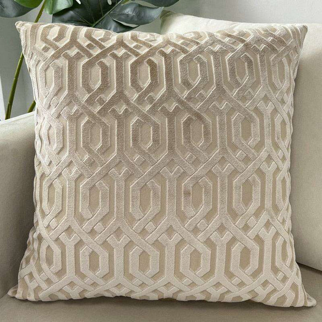Luxurious Jacquard Velvet Throw Pillow Cover: Sophisticated Home Accent