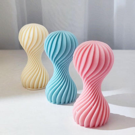 Creative Spiral Pillar Silicone Mold for Unique Candle and Soap Crafting!