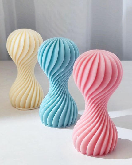 Creative Spiral Pillar Silicone Mold for Unique Candle and Soap Crafting!