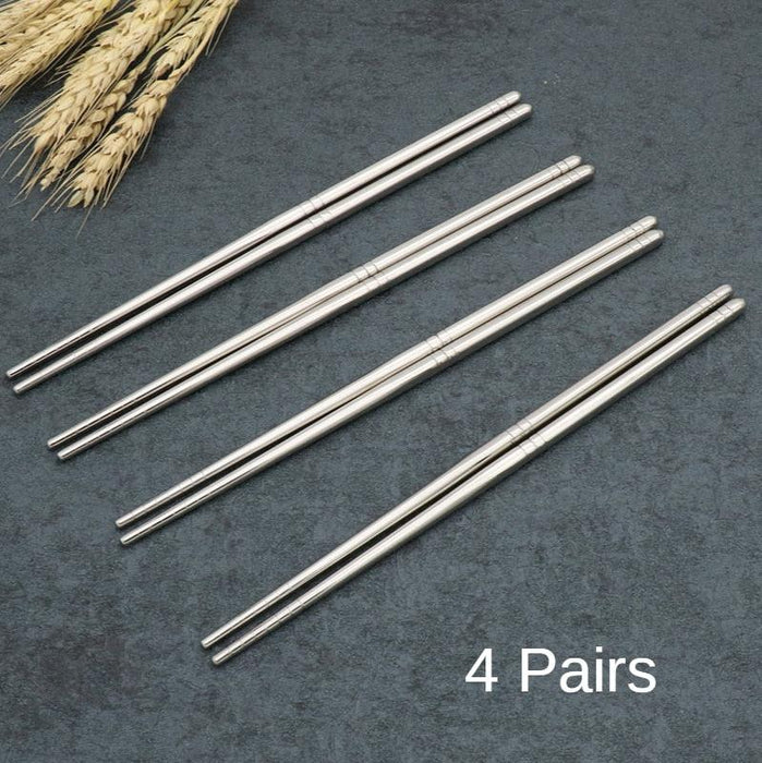 Sophisticated Dining Essential: Premium Stainless Steel Chopstick Set