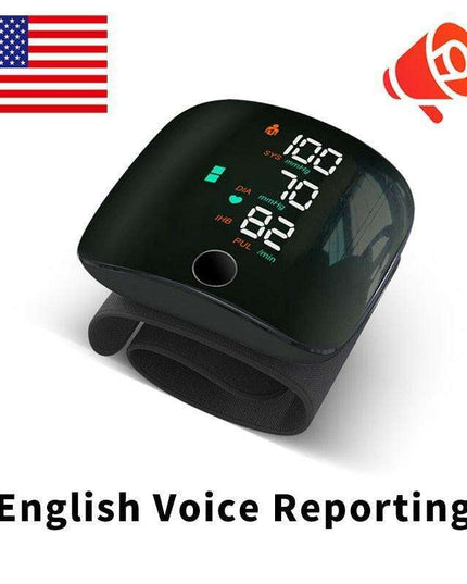 Voice-Controlled Smart Wrist Blood Pressure Tracker with Long Battery Life