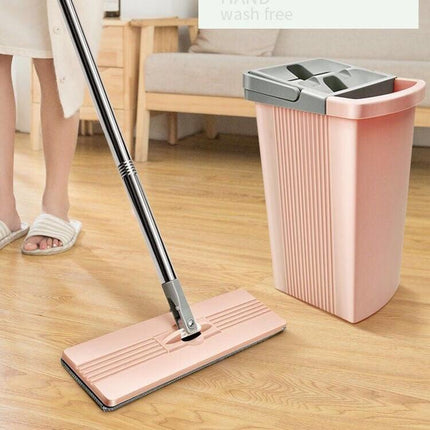 Ultimate Hands-Free Pink Double Barrel Spin Mop Set for Effortless Cleaning