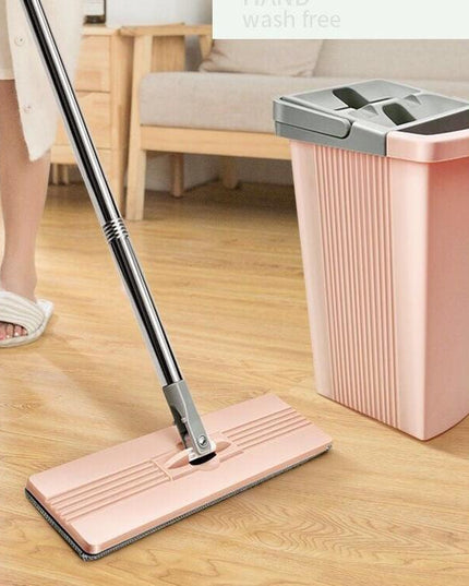 Ultimate Hands-Free Pink Double Barrel Spin Mop Set for Effortless Cleaning