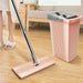 Effortless Floor Cleaning Mop with Bucket Squeeze - Pink