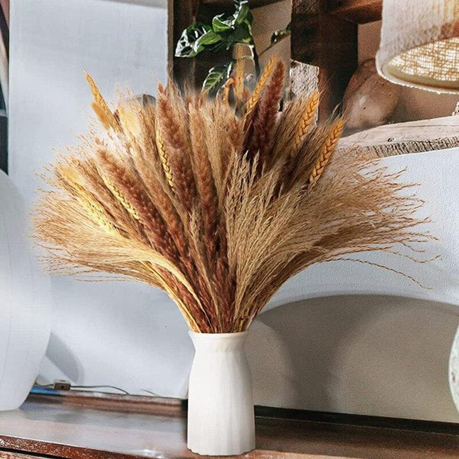 Elegant Dried Pampas Grass and Reed Arrangement | Timeless Natural Touch for Luxurious Decor