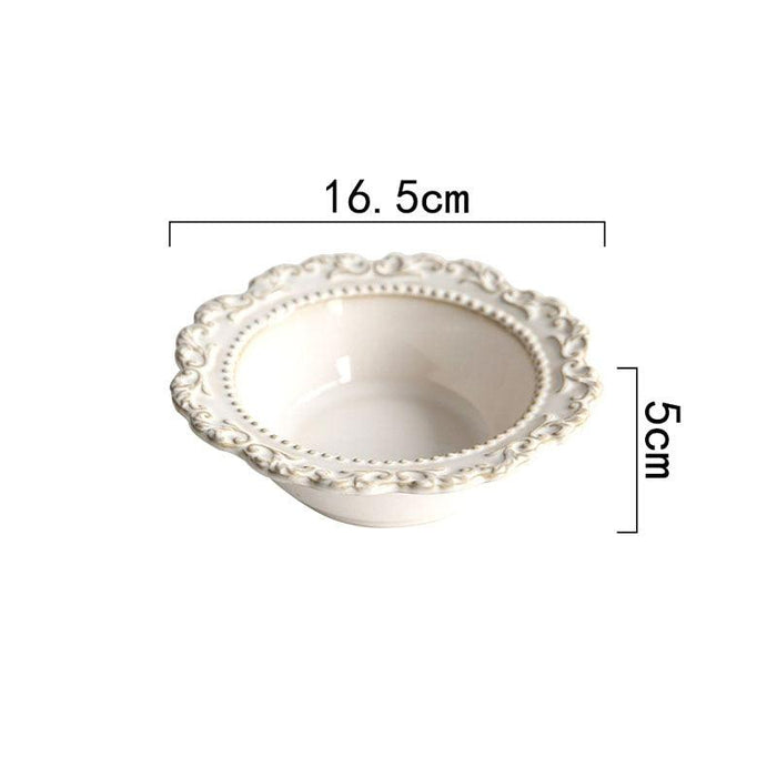 Nordic Baroque Vintage Dinner Plate Set - Classic Elegance for Your Table
