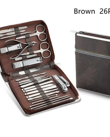Premium Stainless Steel Nail Care Set with Portable Case: All-in-One Manicure Essentials for Professionals and Enthusiasts