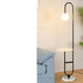 Nordic Chic LED Floor Lamp with Integrated Side Table for Modern Living Spaces