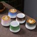 Artisan European Nature-Inspired Tea Cup Set with Unique Kiln-Fired Glazing