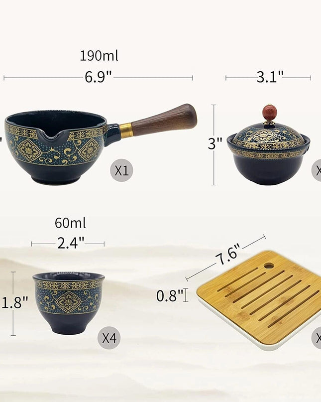 Revolutionary Lazy Kung Fu Auto-Spin Tea Set: Elevate Your Brewing Experience