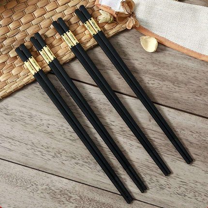 Premium Non-Slip Chopsticks Set - 10 Pairs for an Elevated Asian Dining Experience