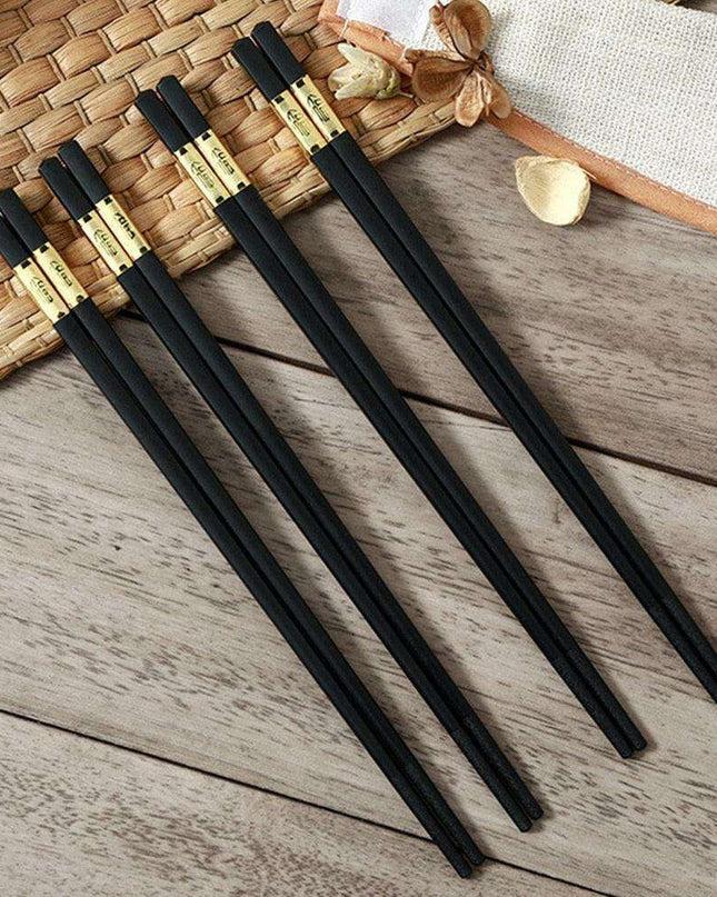 Premium Non-Slip Chopsticks Set - 10 Pairs for an Elevated Asian Dining Experience